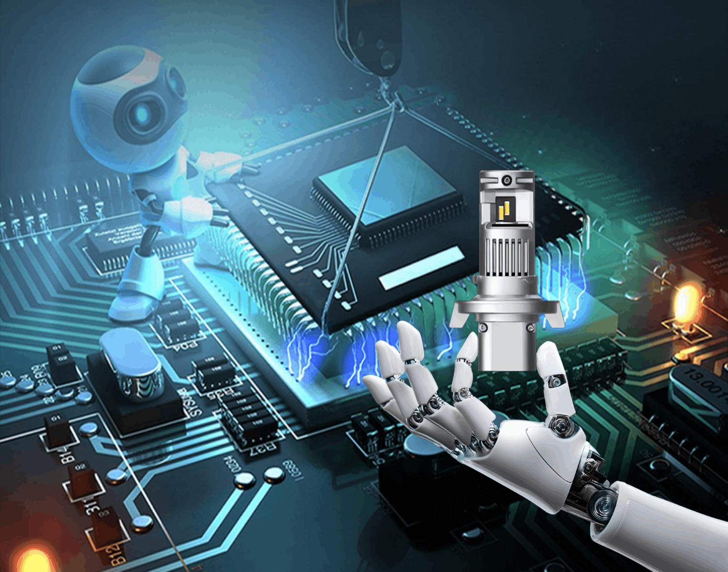 Żarówka LED H13 MAGALL X PRO 1 do 1 inteligentny sterownik elektronika CANBUS